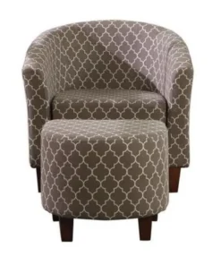Nathaniel Home 92009-16 Chain Patterend Tub Chair with Ottoman