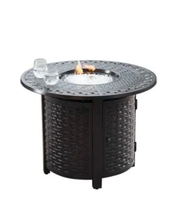 Oakland Living Corporation Oakland Living ROMERO-FPT-AC 34 in. Aluminum Outdoor Round Propane Fire Table; Antique Copper