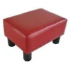Onlinegymshop CB15602 Ottoman Footrest Stool Faux Leather - Red
