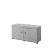 Ore Furniture HB4692 18 in. Dove Grey Shoe Storage Ottoman