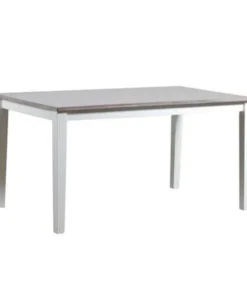 Chesterfield Leather 30 x 36 x 60 in. Jane Dining Table; White