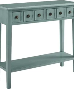Powell D1312A19T 38 in. Sadie Console Table; Teal