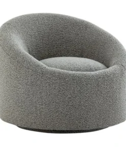 Pasargad Home PZW-993 Sienna Collection Modern Swivel Chair; Grey