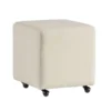 Progressive Furniture A193-41 River Off White Caster Stool
