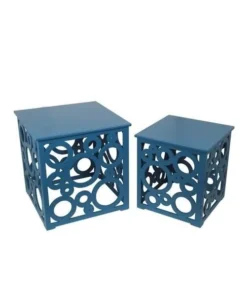 Privilege 18812 2 Piece Cut Out Tables - Blue