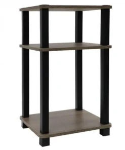 Redmon 5502DTP Three Tier Shelf & Side Table; Dark Taupe