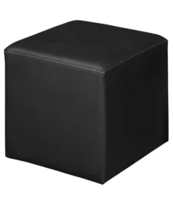 Regency N6263BK Jean Square Ottoman; Black