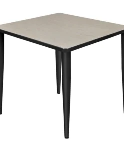 Regency TPL3030PLBK 30 in. Kahlo Square Tapered Leg Table; Maple & Black