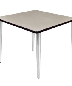 Regency TPL3636PLCM 36 in. Kahlo Square Tapered Leg Table; Maple & Chrome