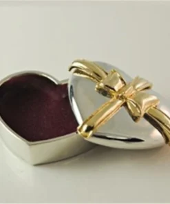 Designer Jewelry WHHEARTBOX Silver and Gold Trinket Box Heart box