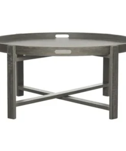 Safavieh FOX4231A Cursten Coffee Table; Dark Grey