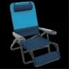 Rio GR569-432-1 4 Position Ottoman Lounger; Bluesky & Navy