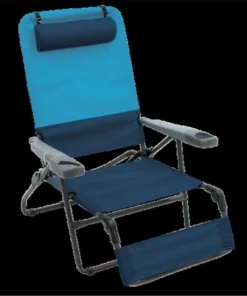 Rio GR569-432-1 4 Position Ottoman Lounger; Bluesky & Navy