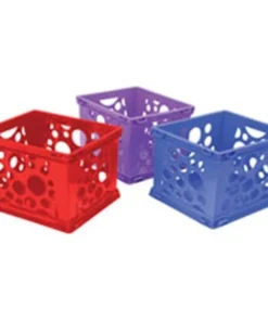 Storex Industries STX61797U03C Premium Storage Crate - Assorted Bright