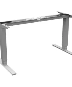 Lorell LLR25948 50 in. Quadro Workstation Sit-to-Stand 3-Tier Base; Silver