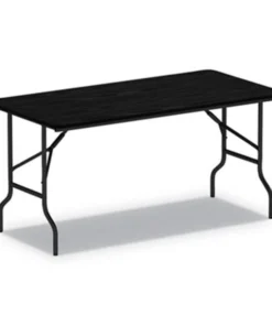 Alera Technologies Inc Alera FT724824BK 48 x 24 in. Wood Folding Table; Black