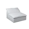 Sunset Trading SU-145837-391081 Cloud Puff Slipcovered Armless Sofa Sectional Modular Chair - Performance White