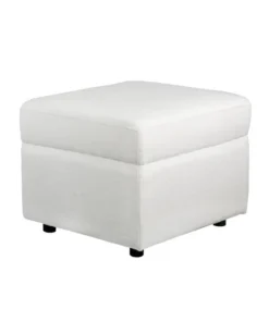 Karla Dubois 628-163-OT02 Soho Ottoman; White