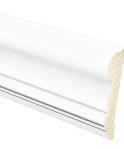 Inteplast Building 227384 8 ft. White Chairrail Molding