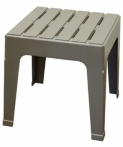 Adams 242533 Big Easy Stack Table; Gray - 17.75 x 18.9 x 18.9 in.