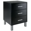 Winsome Wood 20917 Cawlins Accent Table; Black - 22 x 15.75 x 16.3 in.