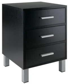 Winsome Wood 20917 Cawlins Accent Table; Black - 22 x 15.75 x 16.3 in.