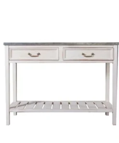 Winsome House Luxen Home Vintage Wood and Metal Console Table