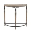 Luxen Home LuxenHome Wood Rustic Half Moon Entryway Table