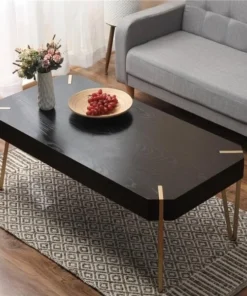 Luxen Home Wood and Metal Coffee Table