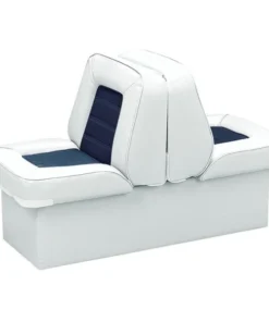 Wise 8WD505P-1-924 10 in. Base Lounge Seat; White & Navy