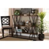 Wholesale Interiors YLX-0906-020-Console Baxton Studio Norton Rustic & Industrial Walnut Brown Finished Wood & Black Finished Metal Console Table