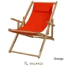 Casual Home 114-00-011-19 Sling Chair; Natural Frame with Orange Canvas