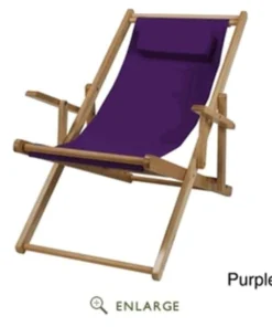 Casual Home 114-00-011-41 Sling Chair; Natural Frame with Purple Canvas