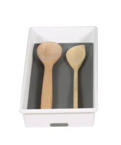 Madesmart 29156 16.6 x 6.6 x 2 in. Large Organizer Bin White with Gray