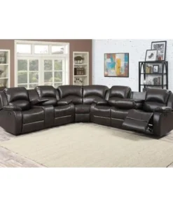 AC Pacific SAMARA-3PC-SECTIONAL Samara 3- Sectional with 4 Recliners & Storage Console