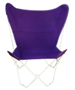Algoma Net Company 405202 Butterfly Chair and Cover Combination with White Frame - Purple