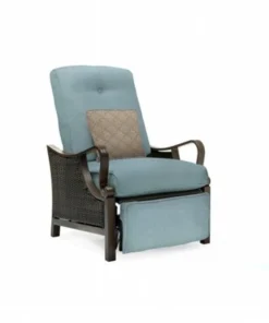 Hanover VENTURAREC-BLU Ventura Luxury Recliner With Pillow Accessory; Blue