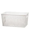A&M Judaica And Gifts Nua Gifts 426 - W Big Rattan Storage Basket 15.88 x 10 x 7.5 in. - White