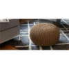 Anji Mountain AMB0009-16RD Round Jute Pouf; Natural