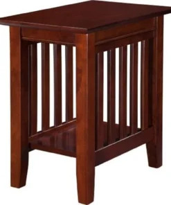 Atlantic Furniture AH13204 Mission Chair Side Table; Walnut