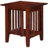 Atlantic Furniture AH14204 Mission End Table; Walnut