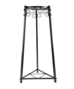 Bluewave Lifestyle PKSM253 2-Step Floor Metal Stand; Dust Black - 32 in.