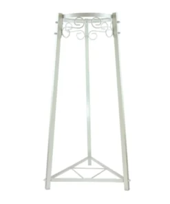 Bluewave Lifestyle PKSM254 2-Step Floor Metal Stand; White - 32 in.