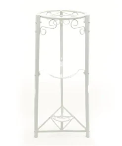 Bluewave Lifestyle PKSM774 3-Step Floor Metal Stand; White - 35 in.
