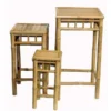 Bamboo54 5457 3 Piece Square Nesting Stool Set