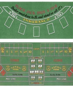 Brybelly Holdings GFEL-102 BlackJack & Craps Table Felt 72x36