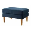 Convenience Concepts 161364BE Marlow Mid Century Ottoman; Blue
