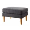 Convenience Concepts 161364GY Marlow Mid Century Ottoman; Gray