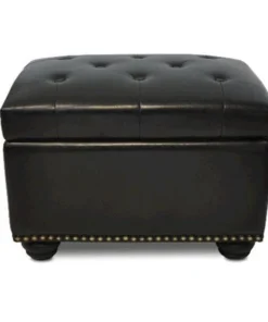 Convenience Concepts 163010E Designs-4-Comfort 5th Avenue Storage Ottoman Black