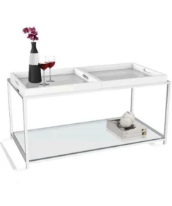 Convenience Concepts 131382W Palm Beach Coffee Table - White